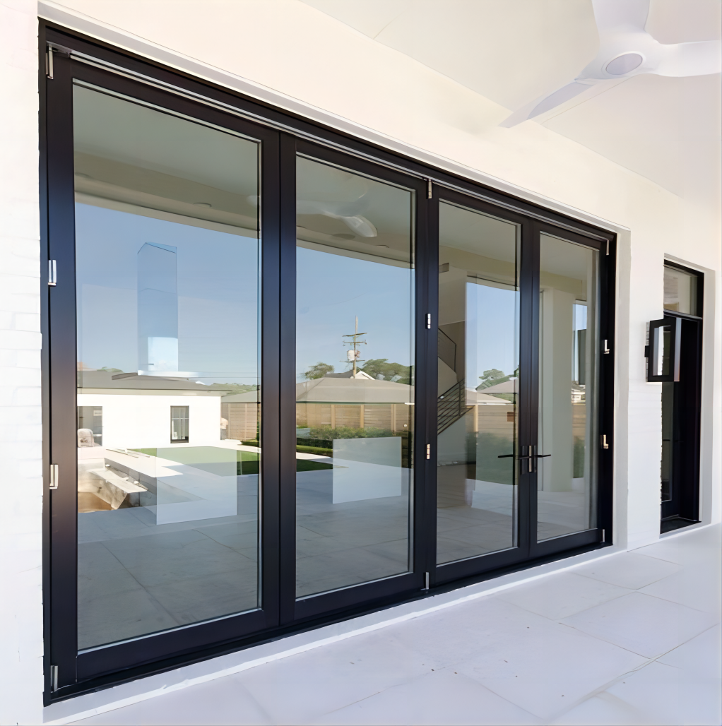 AluHome Custom Aluminum Sliding Door Noiseless Double Glass Exterior Aluminum Sliding Doors